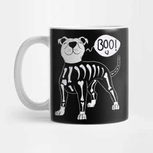 Boo skeleton dog Mug